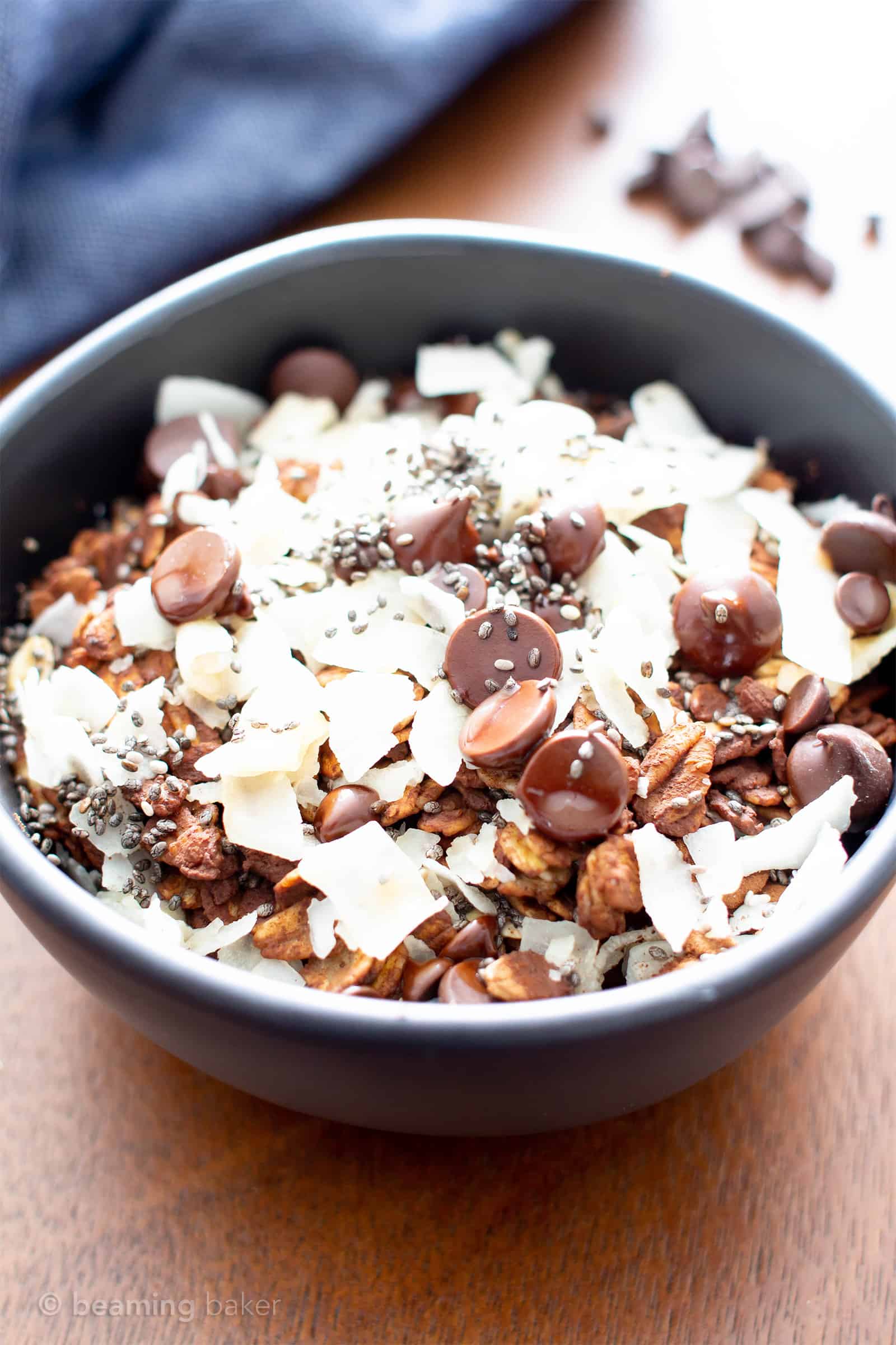 Midnight Mocha Bowls (V, GF): the perfect morning treat—a nourishing bowl of dark chocolate, coffee and superfood infused oatmeal to kick off a fantastic morning! #Vegan #GlutenFree #DairyFree #Breakfast | Recipe at BeamingBaker.com