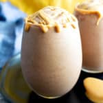 4 Ingredient Chocolate Peanut Butter Homemade Frosty Recipe (V+GF): an easy, 5-minute recipe for a thick ‘n creamy homemade Wendy’s frosty made with just 4 healthy ingredients! #Vegan #GlutenFree #DairyFree #Paleo option, #NoAddedSugar #RefinedSugarFree #FrozenDesserts | Recipe at BeamingBaker.com