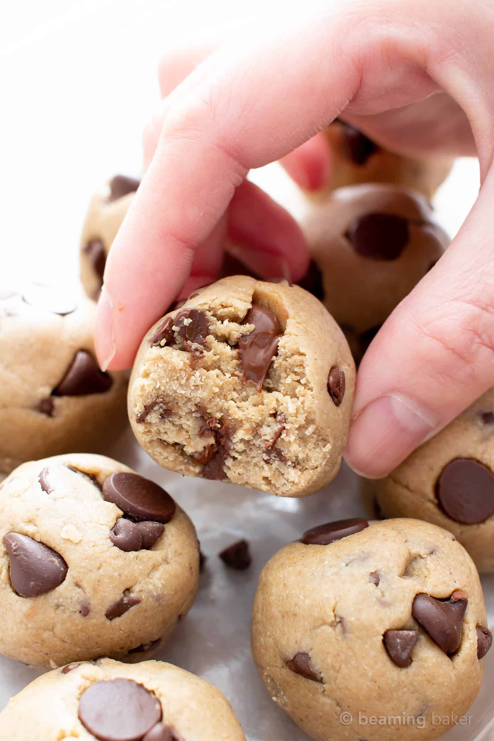 5 Ingredient Chocolate Chip Cookie Dough Bites Recipe (Vegan, Gluten