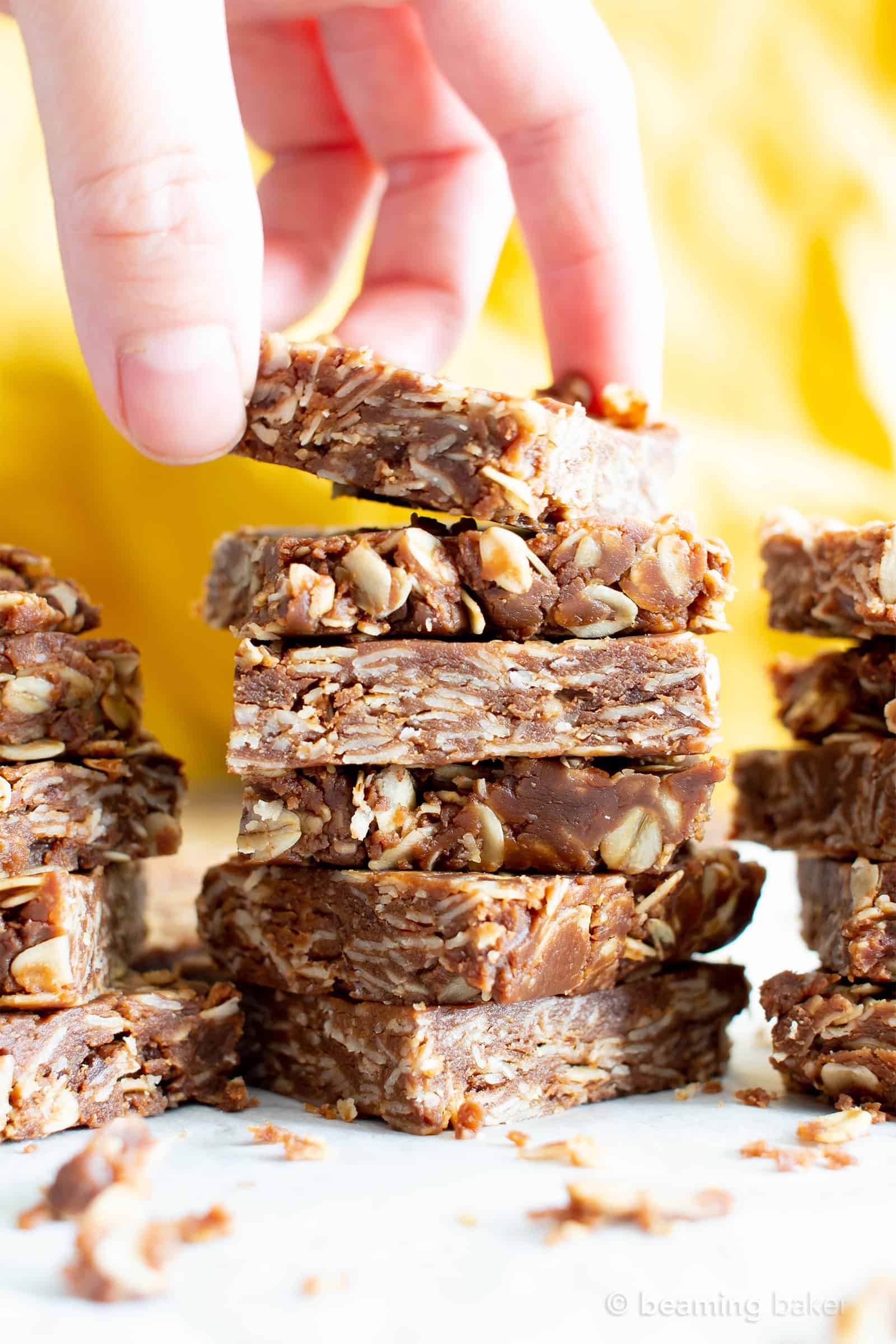4 Ingredient No Bake Chocolate Peanut Butter Oatmeal Bars ...