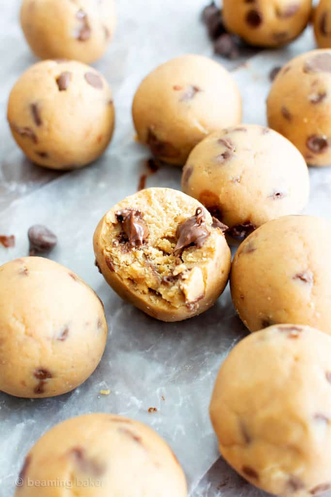 4 Ingredient Peanut Butter Chocolate Chip No Bake Energy Bites (Gluten