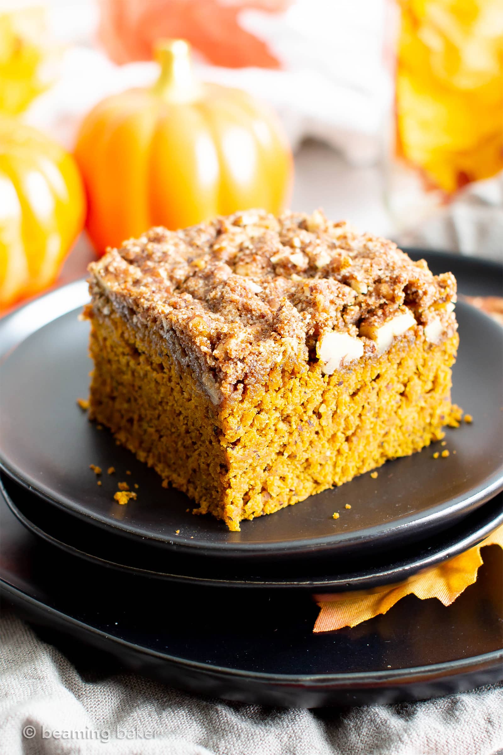 Vegan Gluten Free Pumpkin Coffee Cake Recipe (Healthy