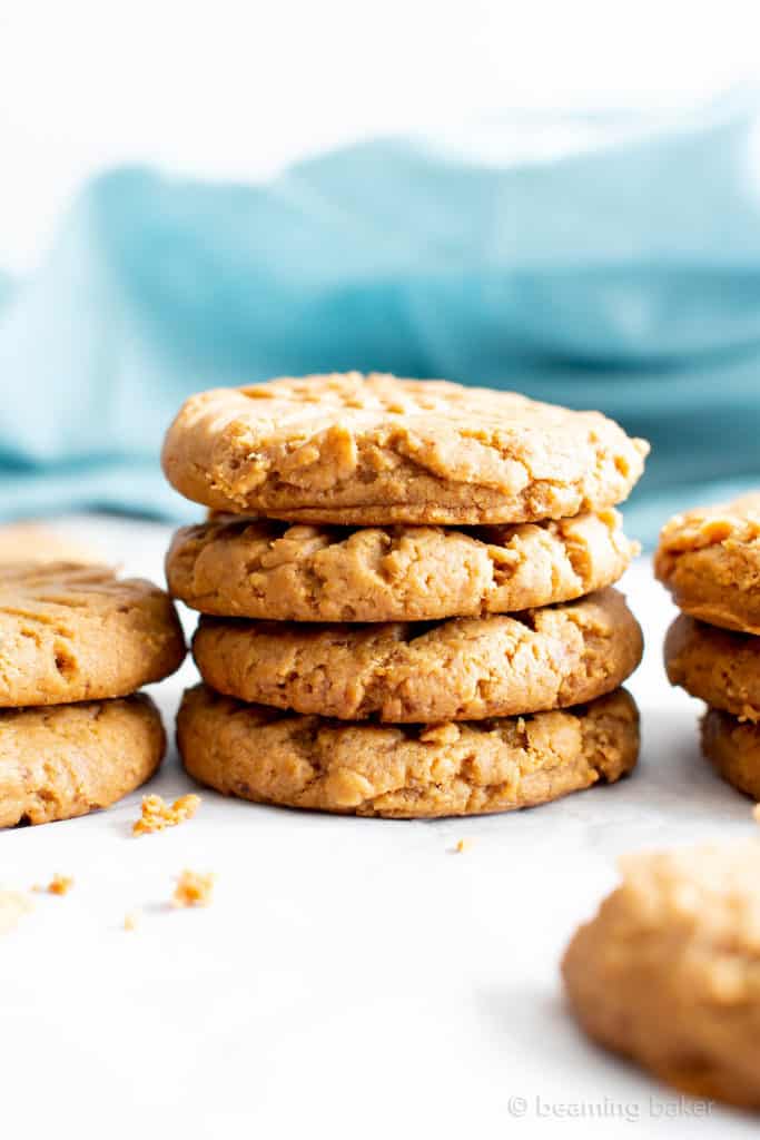 4 Ingredient Healthy Peanut Butter Cookies (Gluten Free) Beaming Baker