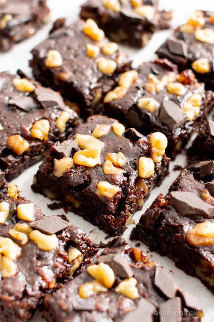 Vegan Gluten Free Fudgy Walnut Brownies Recipe (Easy, GF, V, Dairy-Free ...