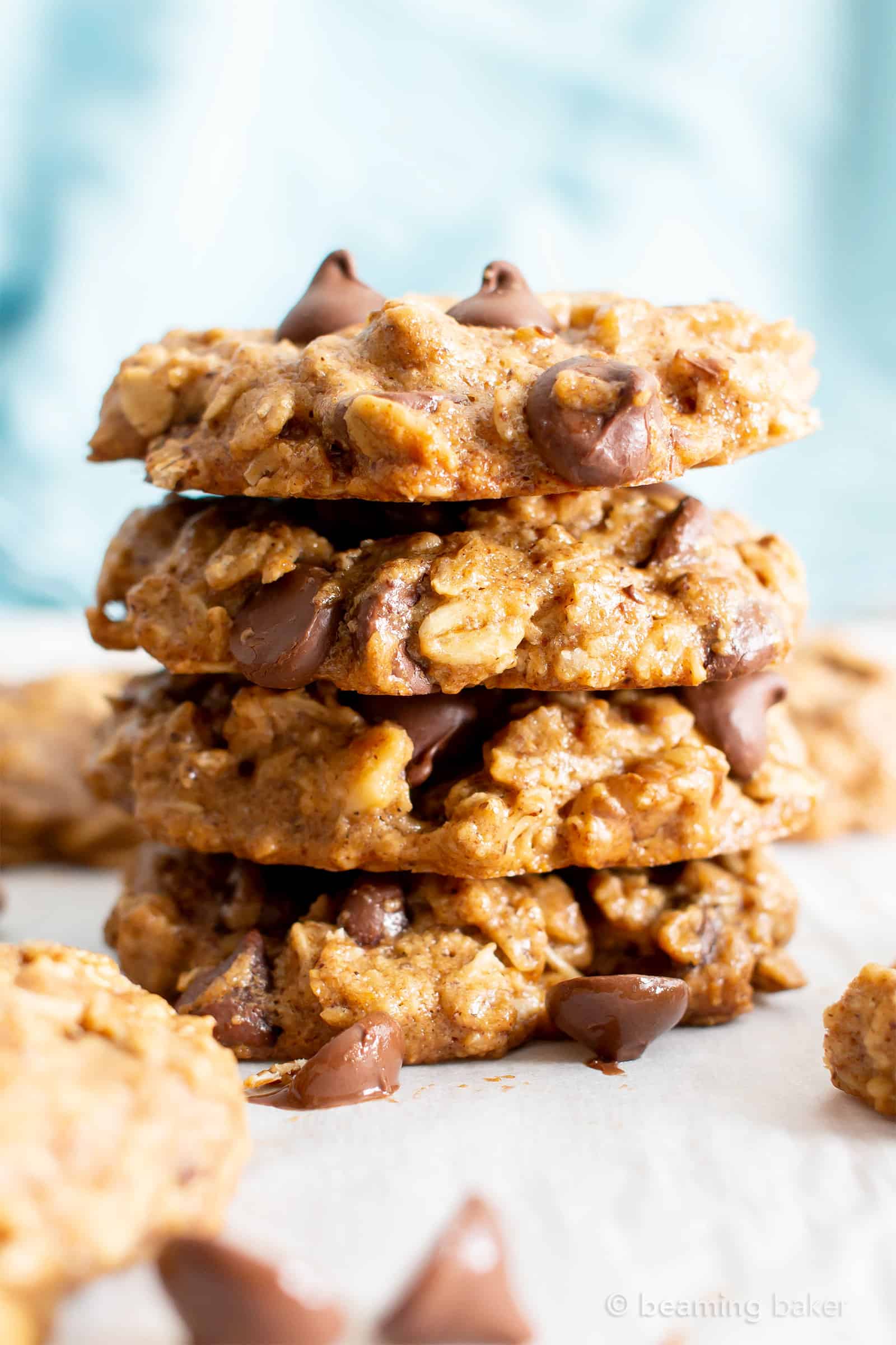 Chewy Healthy Oatmeal Chocolate Chip Cookies (Vegan ...