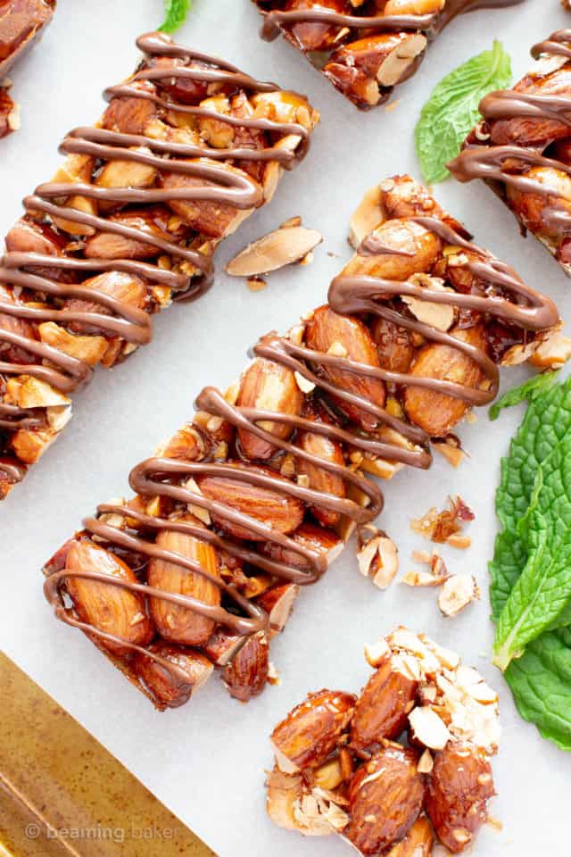 Dark Chocolate Almond Mint Homemade KIND Bar Recipe (Paleo, Vegan, Gluten Free, DairyFree