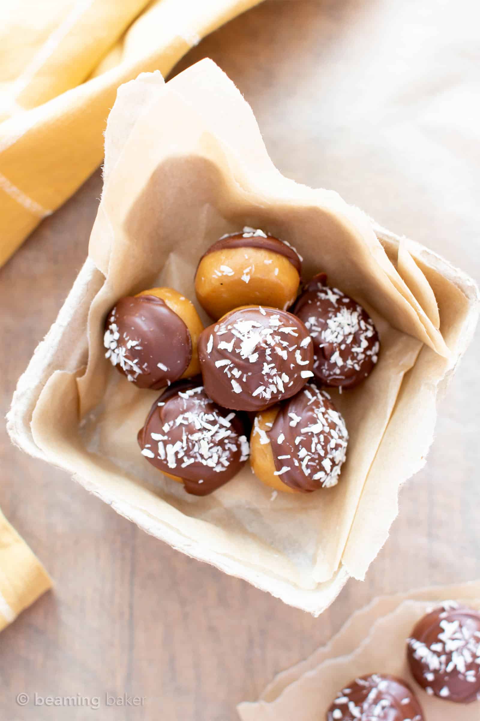 Peanut Butter Coconut Protein Balls - Dash of Sanity