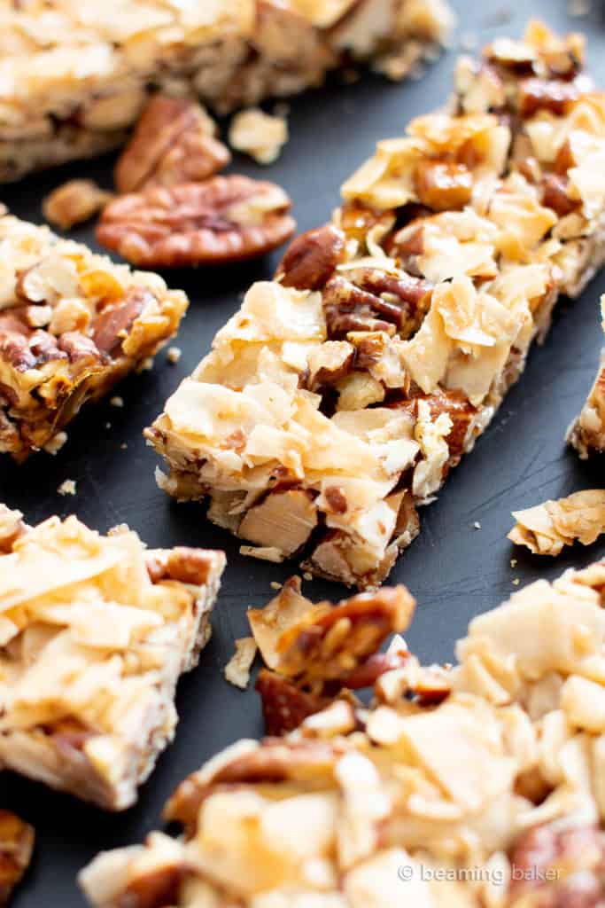 3 Ingredient Paleo KIND Bar Recipe (Vegan, GF) Easy DIY Homemade KIND Bars! Beaming Baker