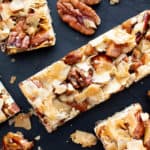 3 Ingredient Paleo KIND Bar Recipe (V, GF): this vegan paleo homemade kind bar recipe is so easy with 3 ingredients! It’s the best way to learn how to make diy copycat kind bars – easy, healthy, and prep’d in 5 minutes! #KindBars #Healthy #Vegan #Paleo | Recipe at BeamingBaker.com