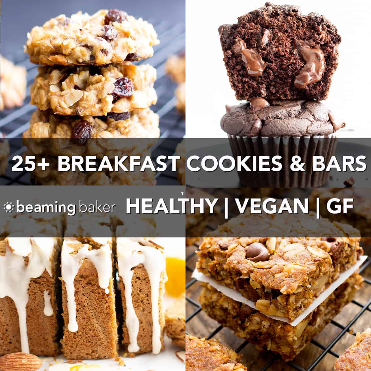 25+ Healthy Breakfast Cookies and Bars Recipes + More (Vegan, Gluten-Free)