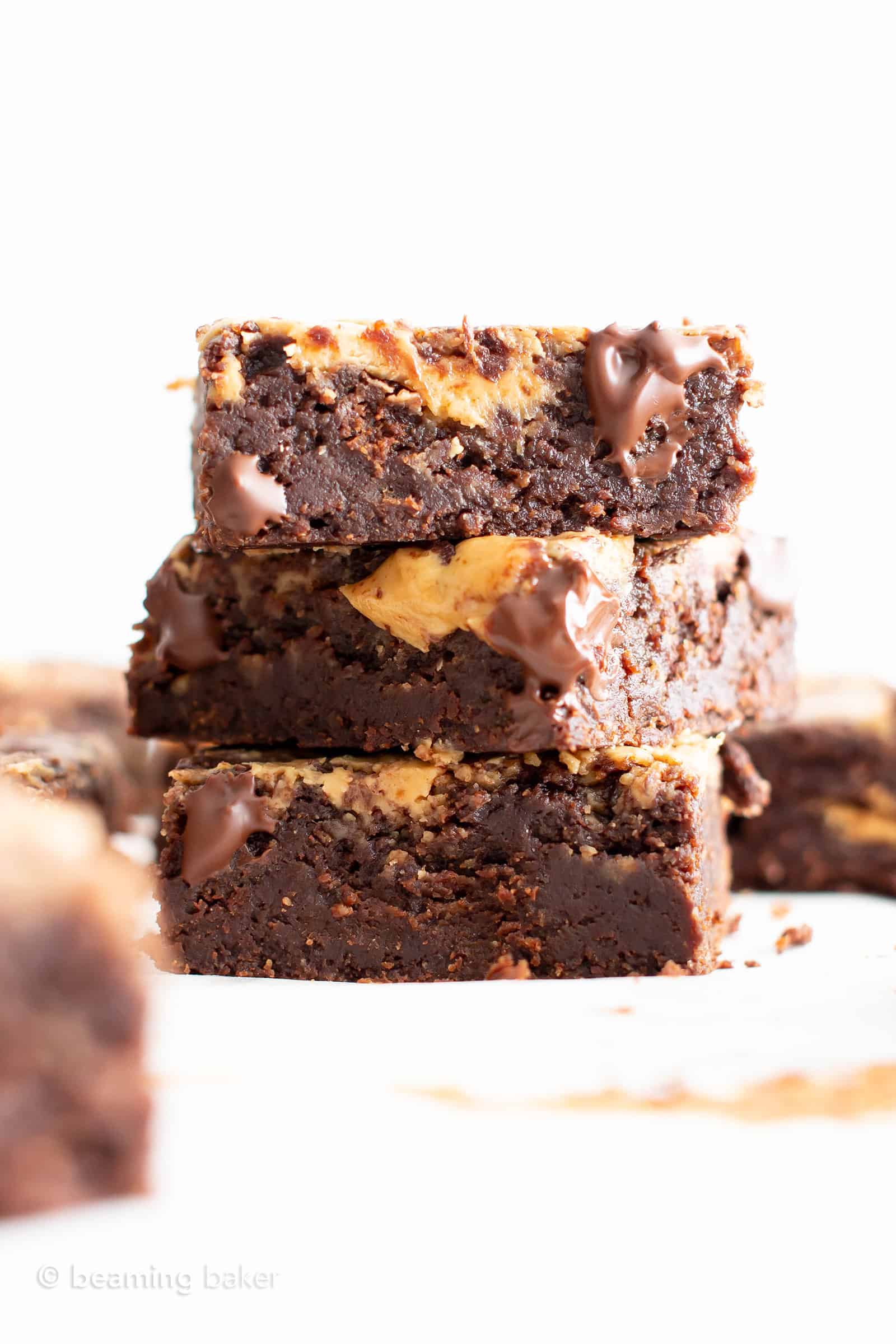 Fudgy Vegan Peanut Butter Swirl Brownies Recipe Gluten Free From Scratch Beaming Baker