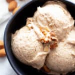 4 Ingredient Paleo Almond Butter Ice Cream (Vegan, Keto): creamy, luscious almond butter vegan ice cream in 5 minutes—no churn, easy! This keto ice cream recipe is silky smooth, dairy-free, made without an ice cream maker. #Paleo #Keto #Vegan #IceCream #AlmondButter #DairyFree | Recipe at BeamingBaker.com