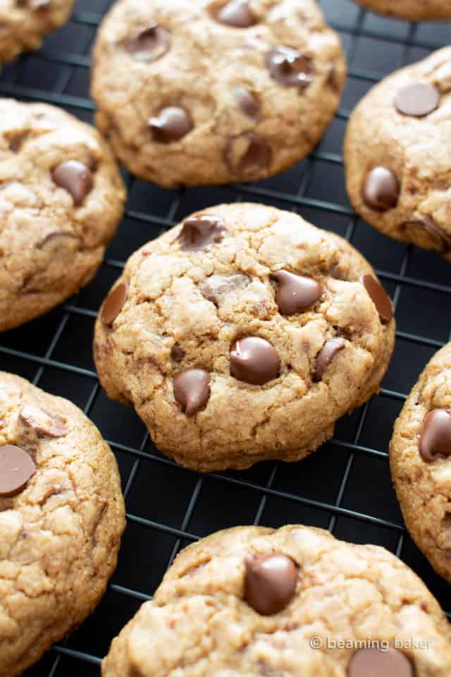 Thick and Chewy Vegan Chocolate Chip Cookies Recipe – Gluten Free, Easy ...