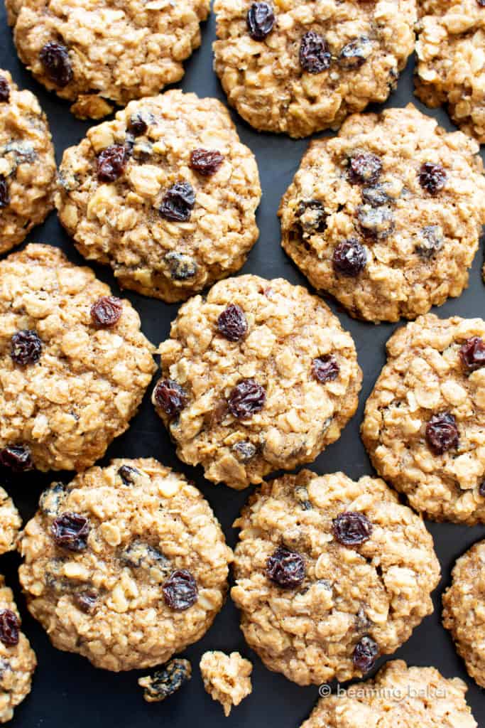 Classic Gluten Free Oatmeal Raisin Cookies (Dairy Free) - Beaming Baker