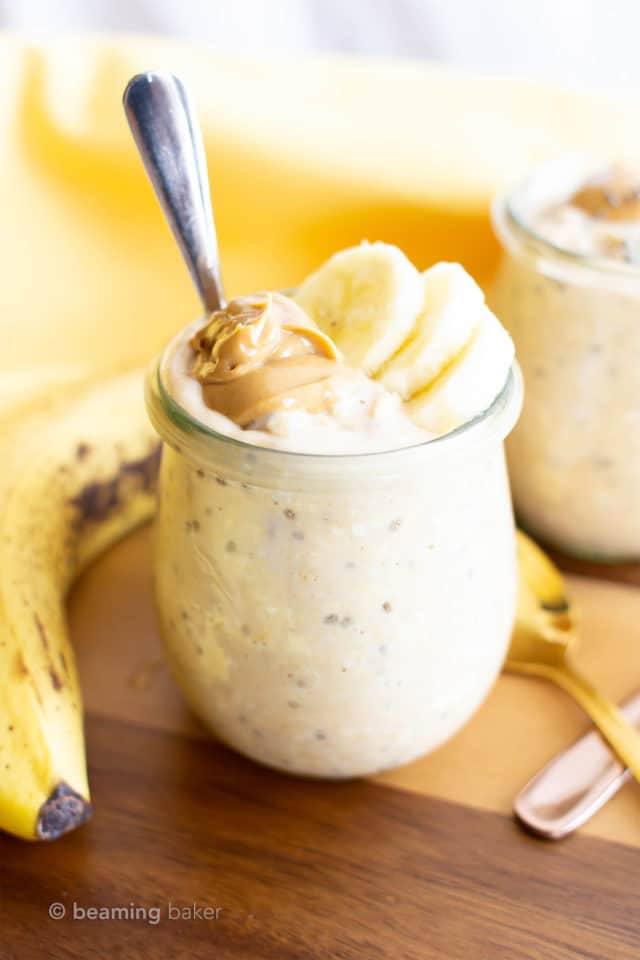 Easy Peanut Butter Banana Overnight Oats Recipe (Vegan, Gluten Free ...