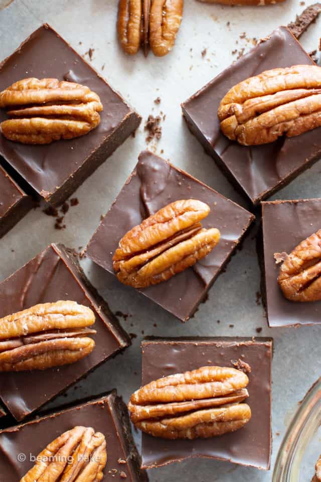 2 Ingredient Keto Chocolate Pecan Fudge (Low Carb, Vegan, DairyFree