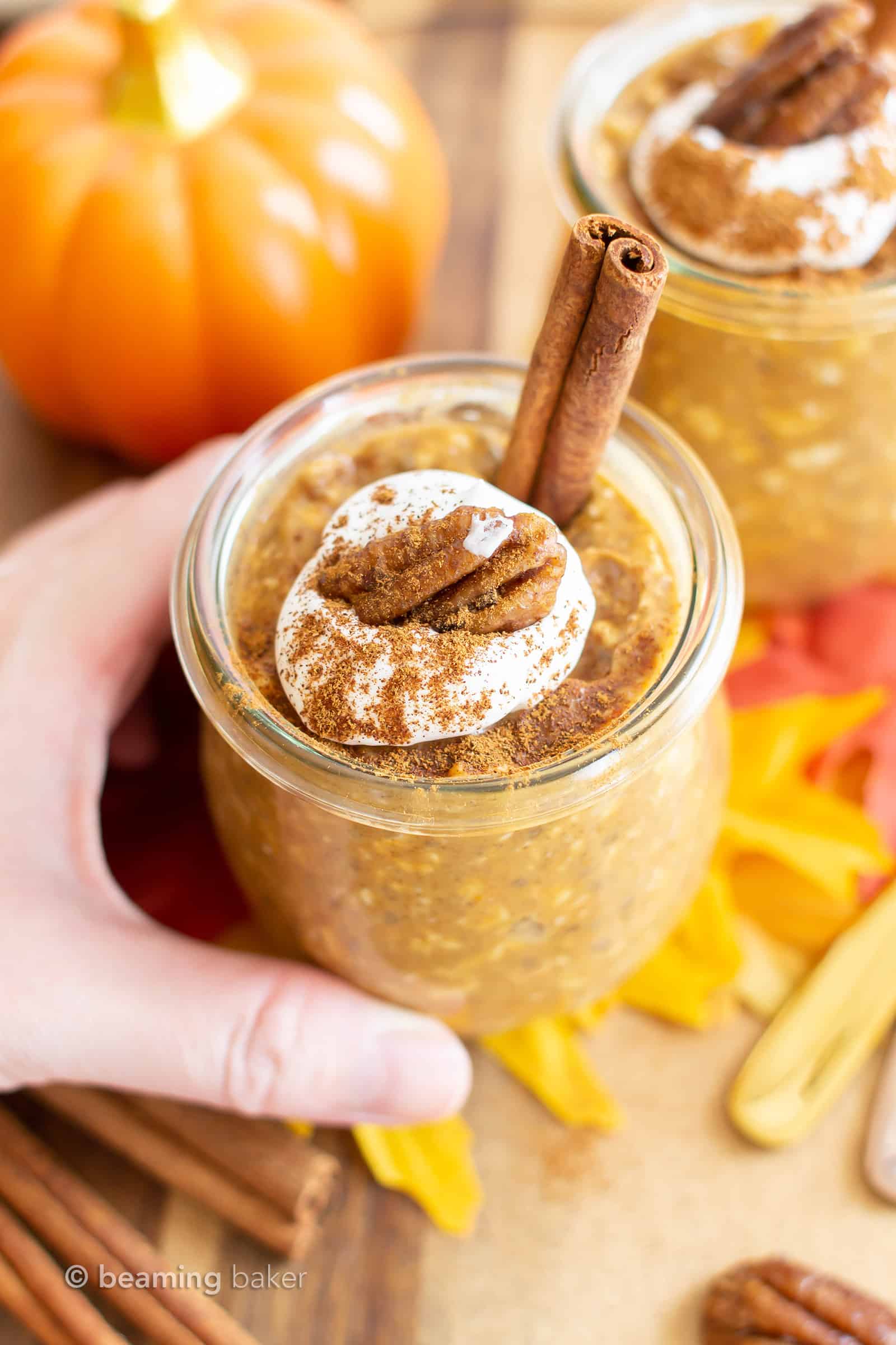 15 Easy Vegan Pumpkin Desserts (GF): an amazing collection of easy pumpkin dessert recipes that are vegan, gluten-free and healthy! The best pumpkin desserts, packed with your favorite fall flavors! #Healthy #Vegan #GlutenFree #Pumpkin #Dessert | Recipes at BeamingBaker.com