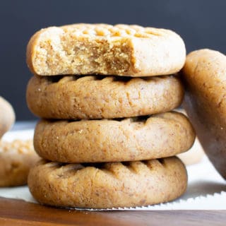 3 Ingredient Almond Butter Paleo No Bake Cookies (GF): learn how to make easy no bake cookies paleo, vegan & gluten free! Soft, sweet & satisfying. Protein-Rich! Refined Sugar-Free. #NoBake #Cookies #Paleo #GlutenFree #Vegan | Recipe at BeamingBaker.com