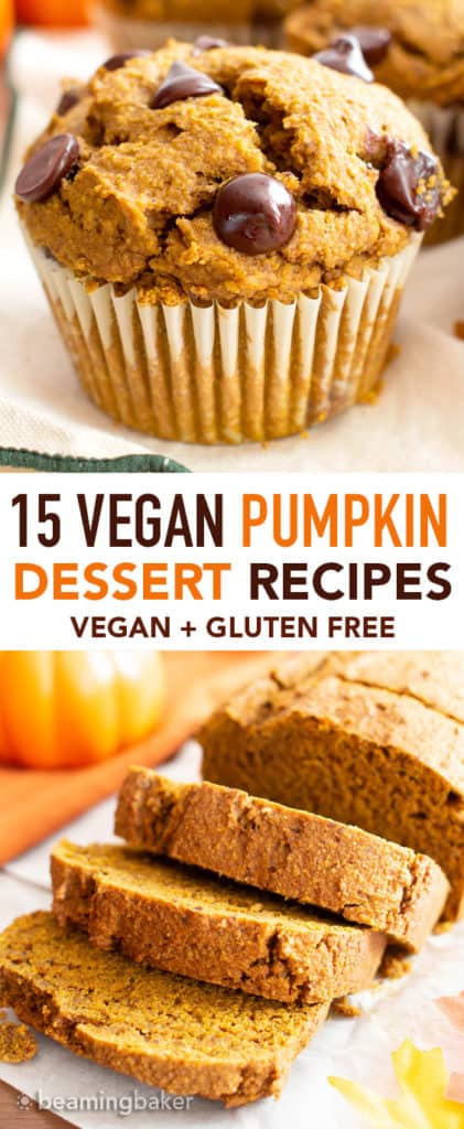 15 Vegan Easy Pumpkin Dessert Recipes (Healthy, Gluten-Free) - Beaming