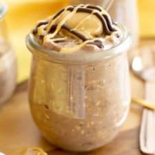 Chocolate Peanut Butter Vegan Overnight Oats Recipe (Vegan, Gluten Free, Healthy)-image