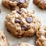 Vegan oatmeal chocolate chip cookies featured image