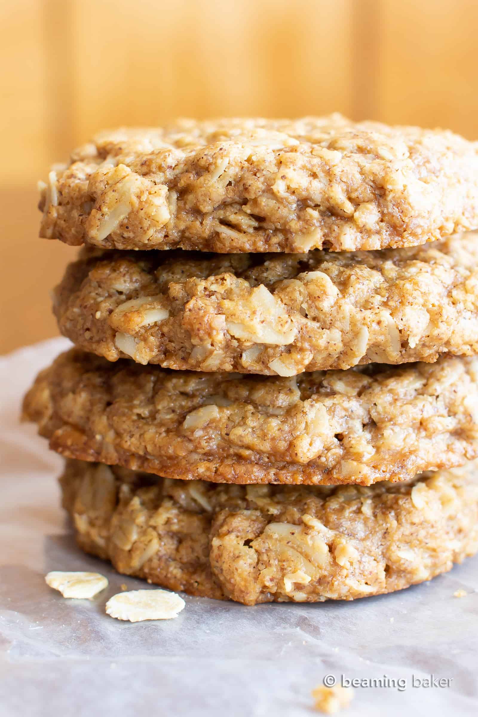 Simple Easy Vegan Oatmeal Cookies Beaming Baker