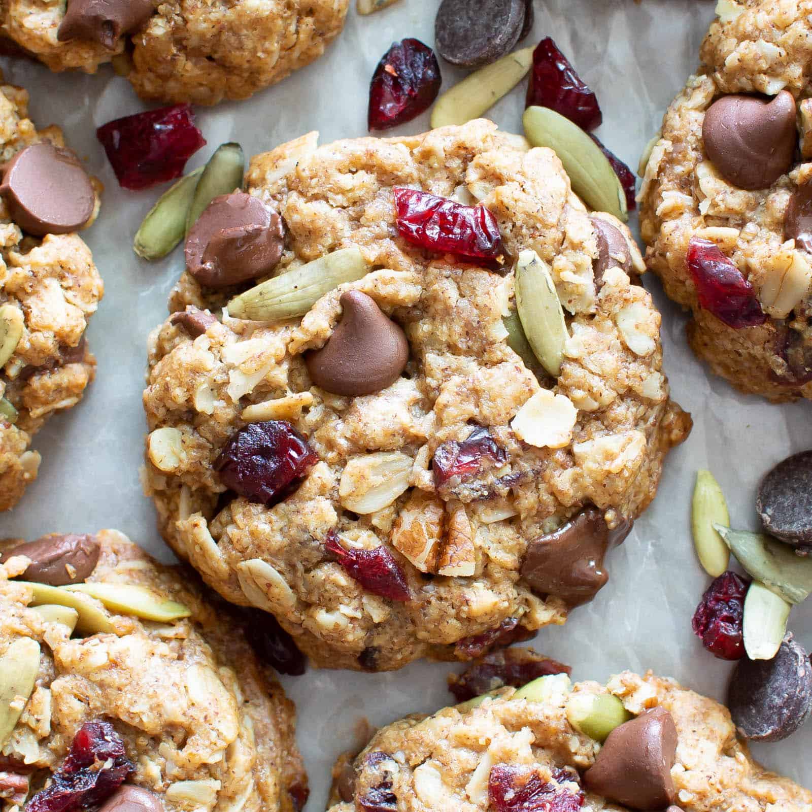 Chewy Vegan Trail Mix Cookies