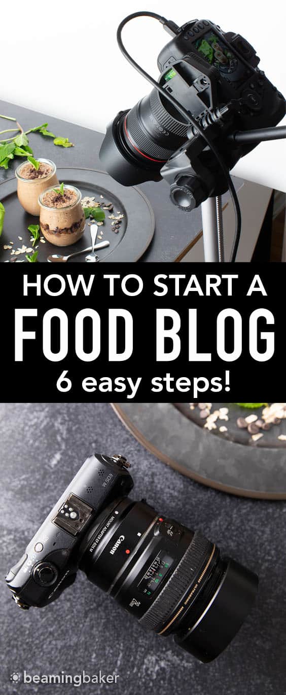 How to Start a Food Blog: learn how to start a food blog in just 6 easy steps. Get food blogging tips, advice and resources to start a successful food blog! #Blogging #FoodBlogging #FoodBlog #BloggingTips | Post at BeamingBaker.com