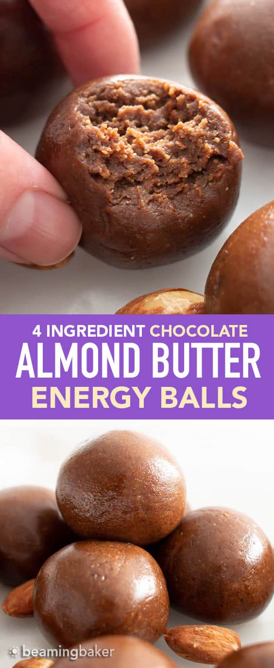 Dark Chocolate Protein Balls (No Bake, Low Carb) - Bake It Paleo