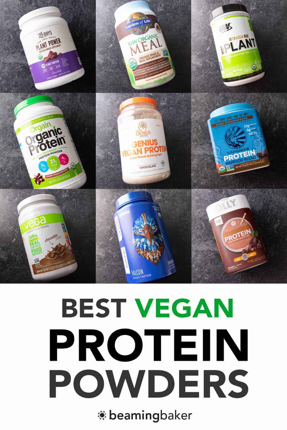 Best Vegan Protein Powder Review pin image