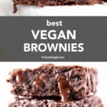 Best Vegan Brownies pin image