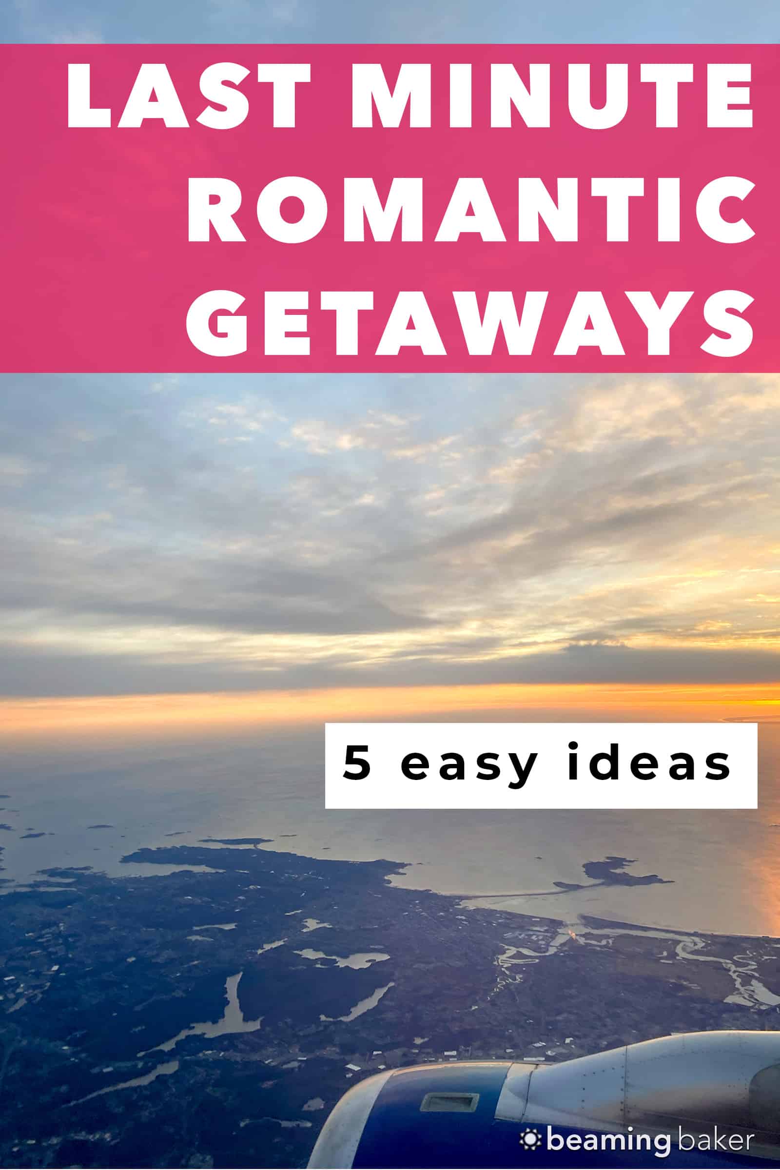 5 Last Minute Last Minute Romantic Getaway Ideas: Spice up your love life with these last minute couple getaways! Including cheap last minute weekend getaways for couples and creative romantic getaway ideas your partner will love! #Travel #TravelTips #RomanticGetaways #TravelHacks | Post on BeamingBaker.com