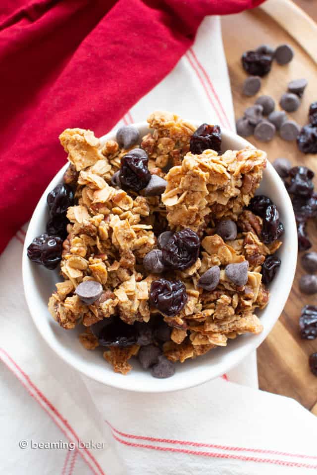 Easy Healthy Granola Recipe with Cherries & Chocolate! Beaming Baker