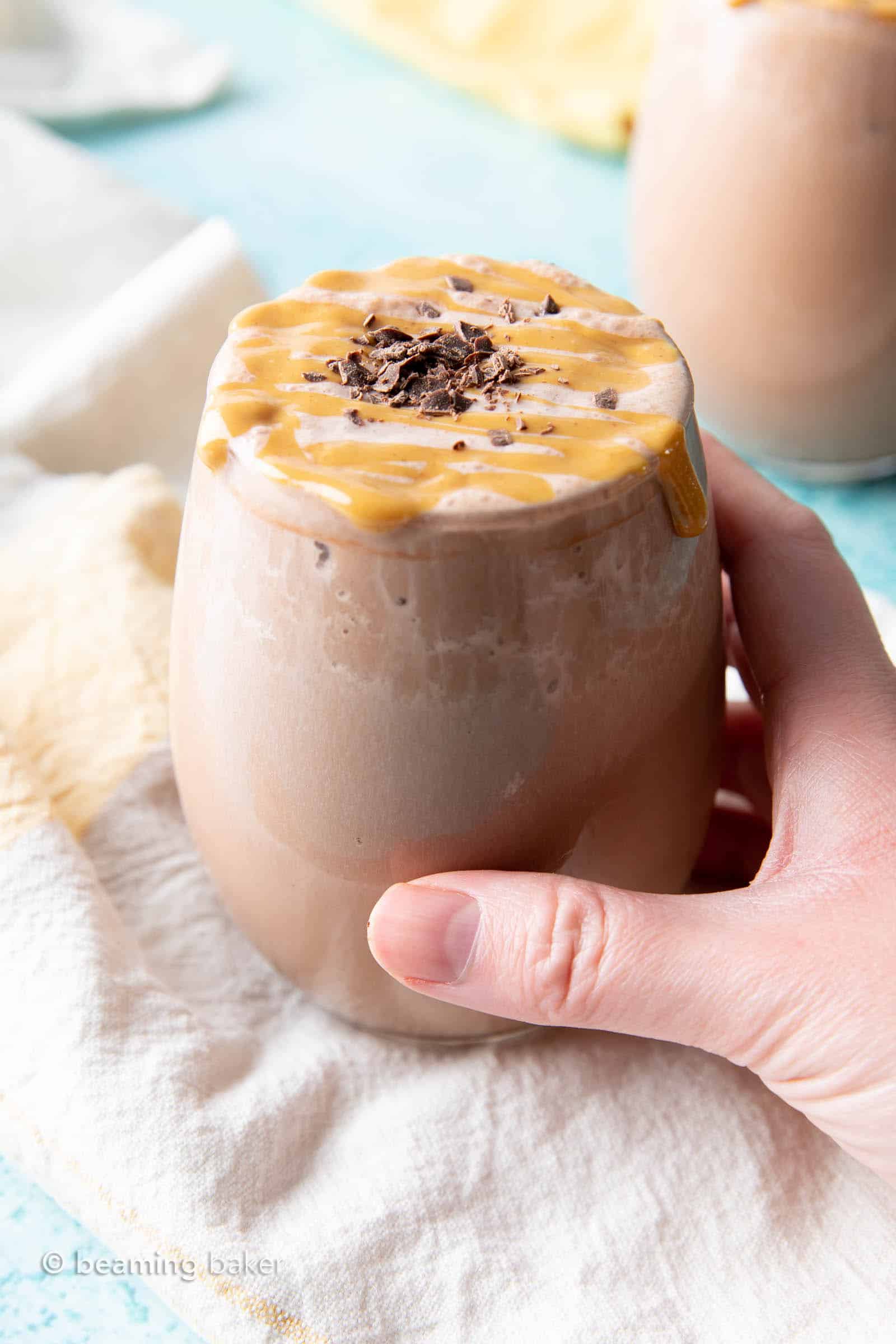 Chocolate Peanut Butter Vegan Protein Shake Recipe High Protein 