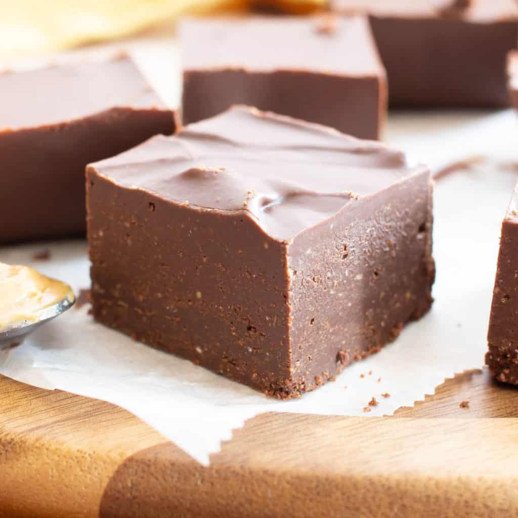 2 Ingredient Keto Chocolate Peanut Butter Fudge Beaming Baker