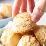 Gluten Free Coconut Macaroons Recipe: this easy gluten free macaroons recipe yields soft & chewy coconut cookies with a crispy exterior! Vegan, Paleo, Dairy-Free, Egg-Free. #Coconut #Macaroons #GlutenFree #Cookies | Recipe at BeamingBaker.com