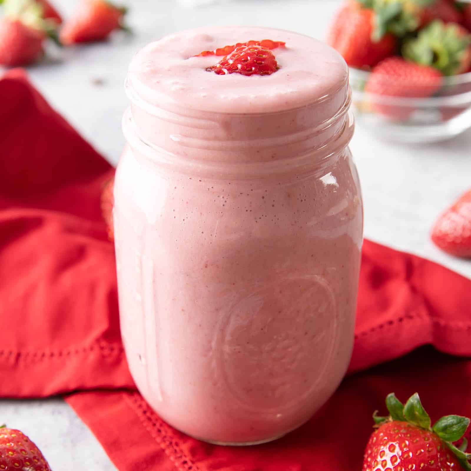 Strawberry Vegan Protein Shake Recipe