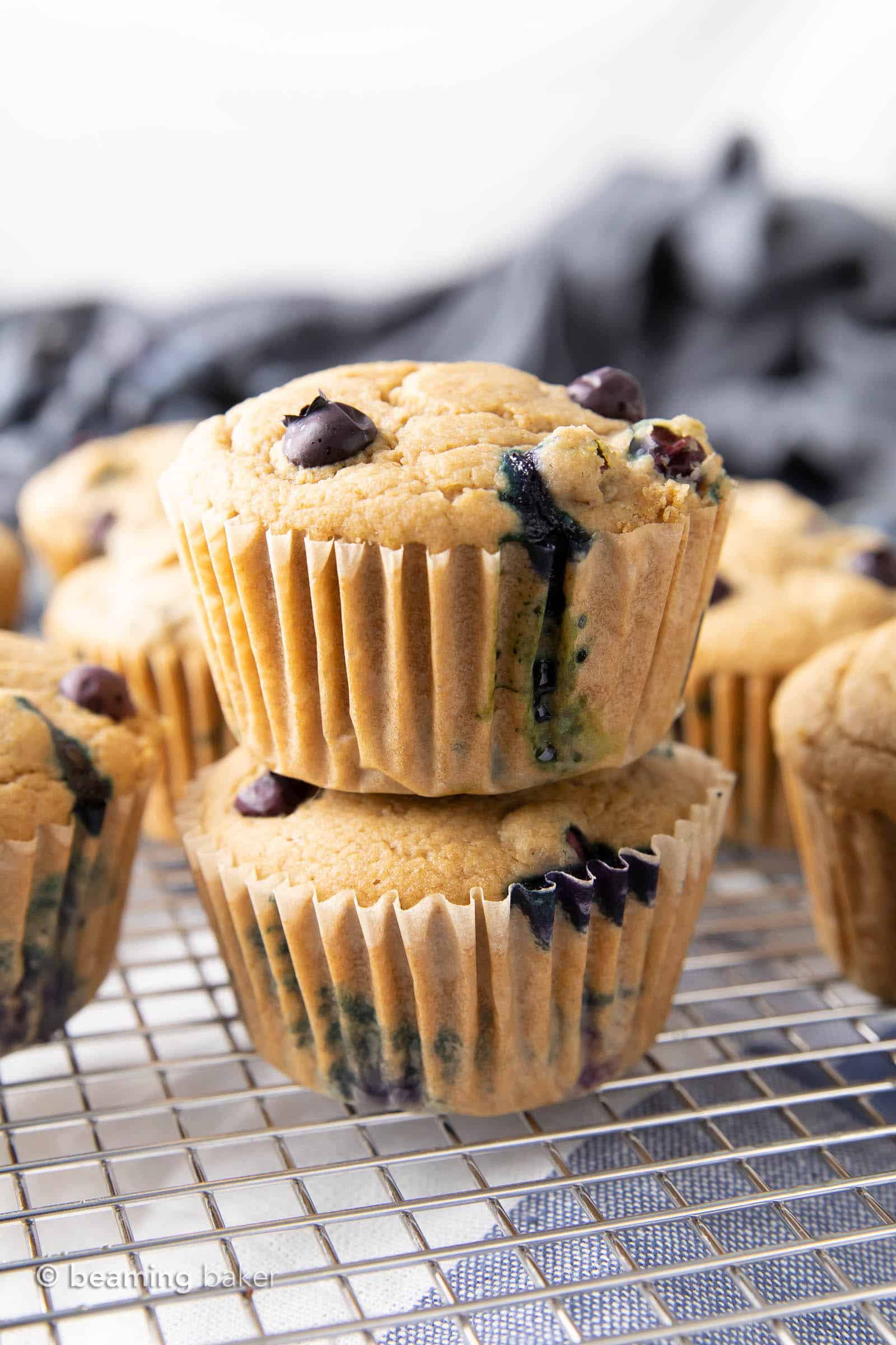 Easy Vegan Blueberry Muffins Recipe (Gluten Free) - Beaming Baker