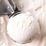 Vegan Vanilla Ice Cream Recipe: this homemade vegan ice cream recipe is EASY, rich ‘n creamy. The best vegan vanilla ice cream made with simple ingredients & an ice cream maker! Dairy-Free. #Vegan #IceCream #VanillaIceCream #VeganIceCream | Recipe at BeamingBaker.com