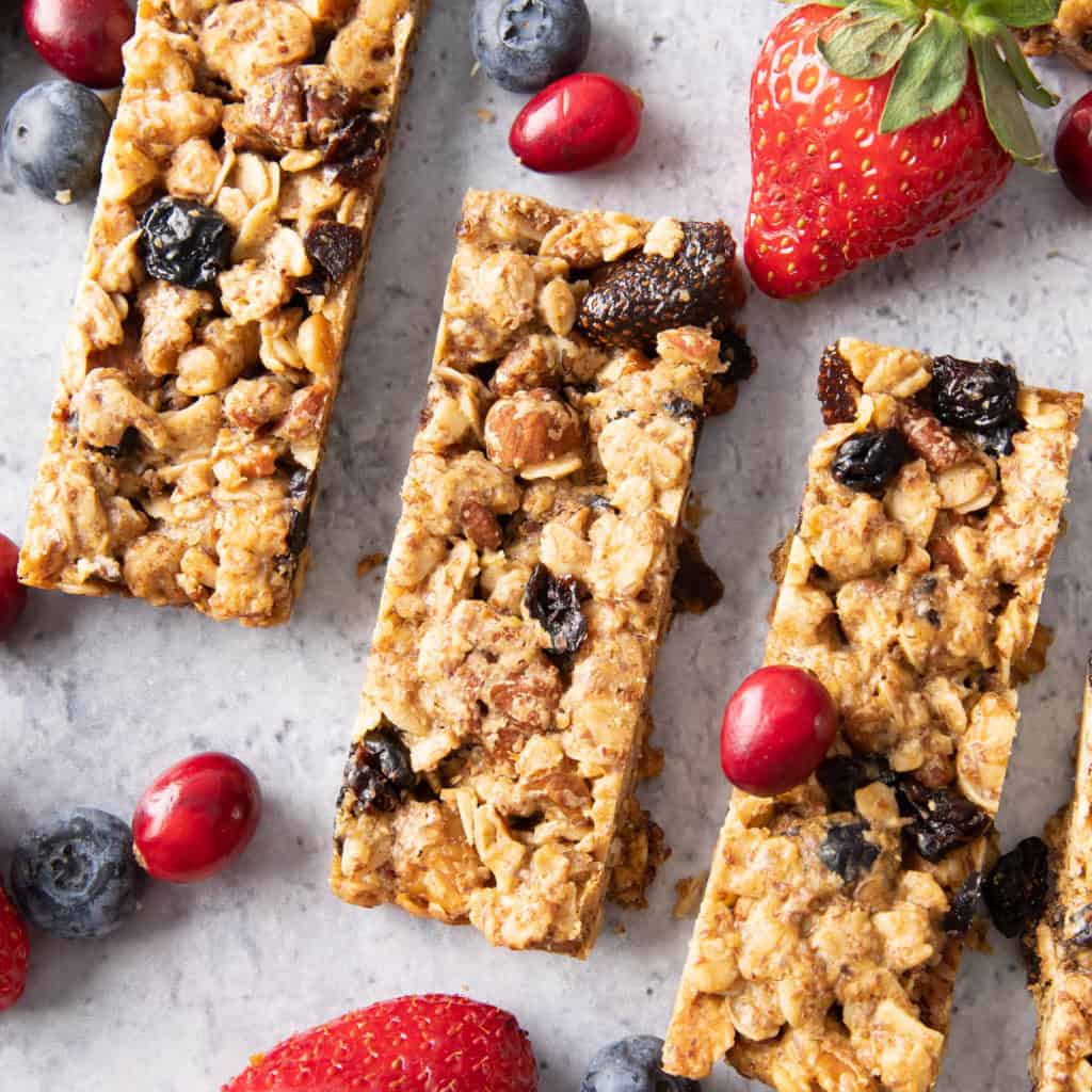 Healthy Berry Granola Bars (Vegan, GF) Beaming Baker