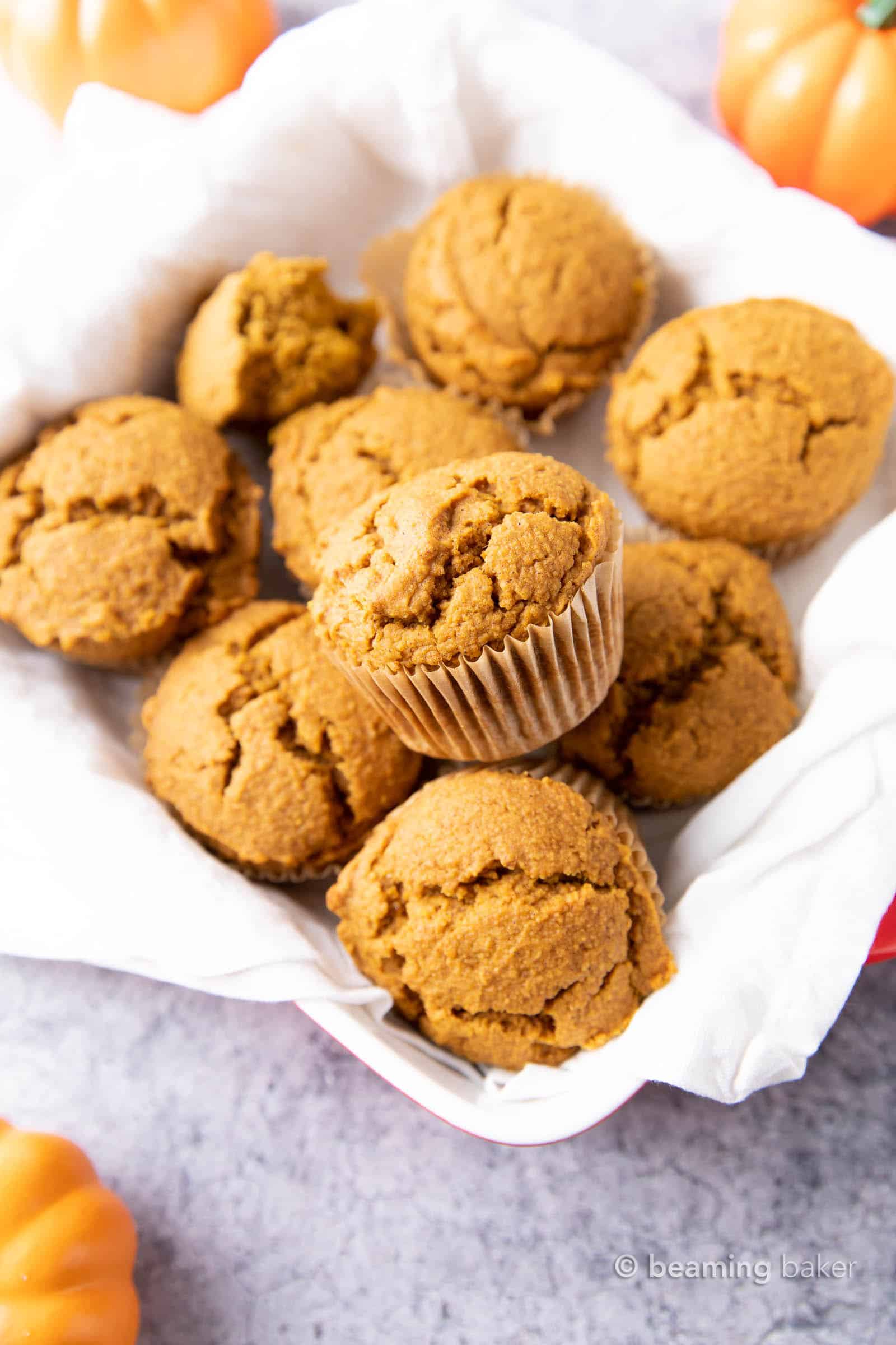 Vegan Pumpkin Muffins - Beaming Baker