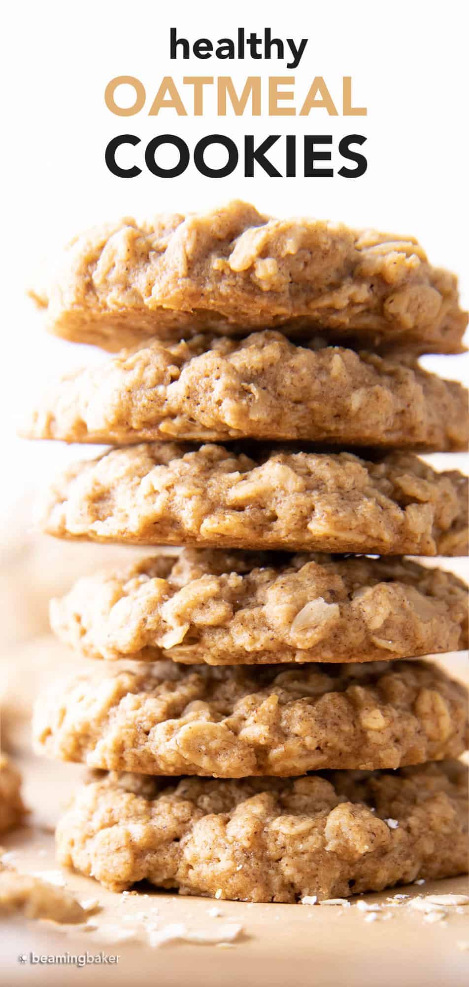 Healthy Oatmeal Cookies - Beaming Baker