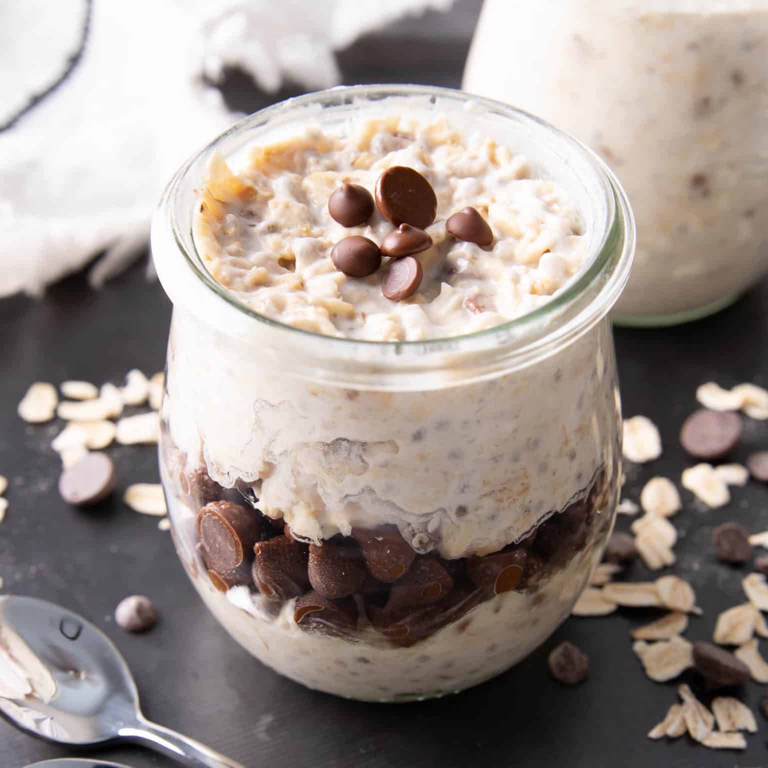 Chocolate Chip Overnight Oats - Beaming Baker