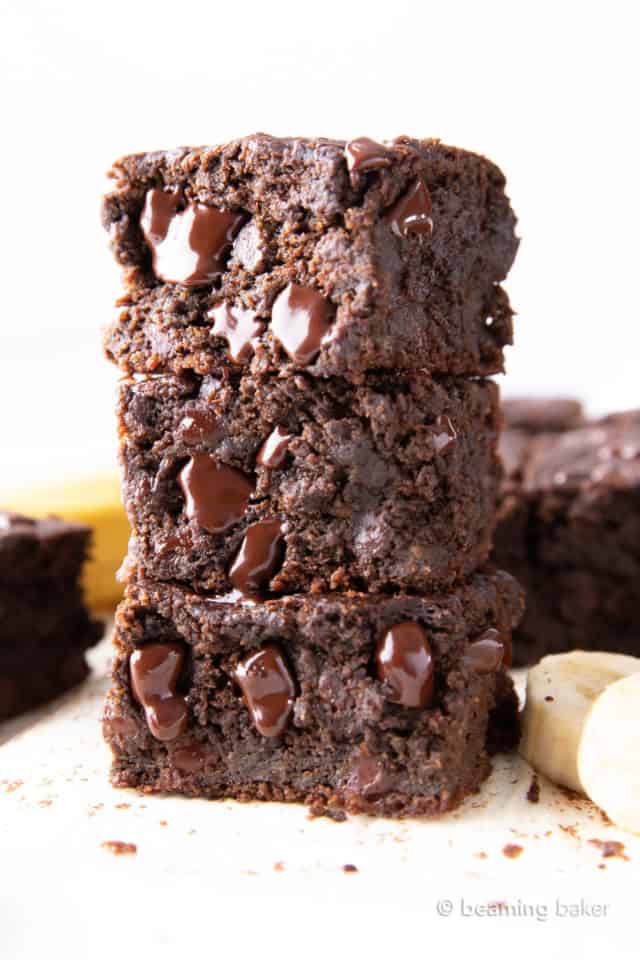 Vegan Banana Brownies Recipe Beaming Baker