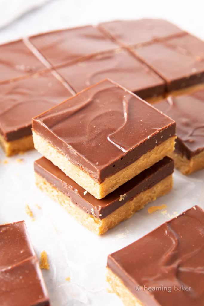 Keto Peanut Butter Bars 4 Ingredient! Beaming Baker
