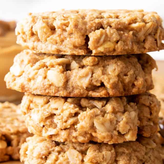 Healthy Peanut Butter Oatmeal Cookies Beaming Baker