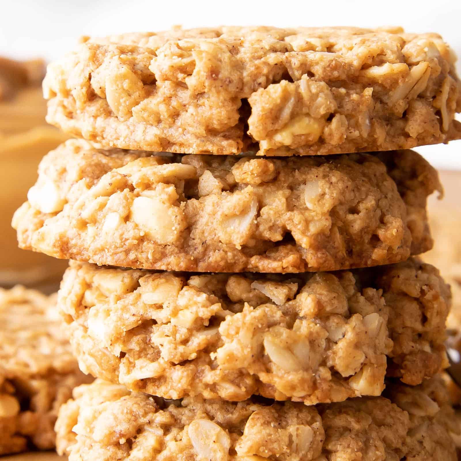 Healthy Peanut Butter Oatmeal Cookies
