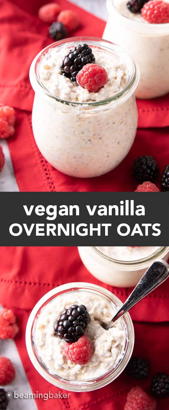 Vegan overnight oats batch prep: make them your way! - Vegan