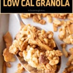 Low Calorie Granola pinterest image.