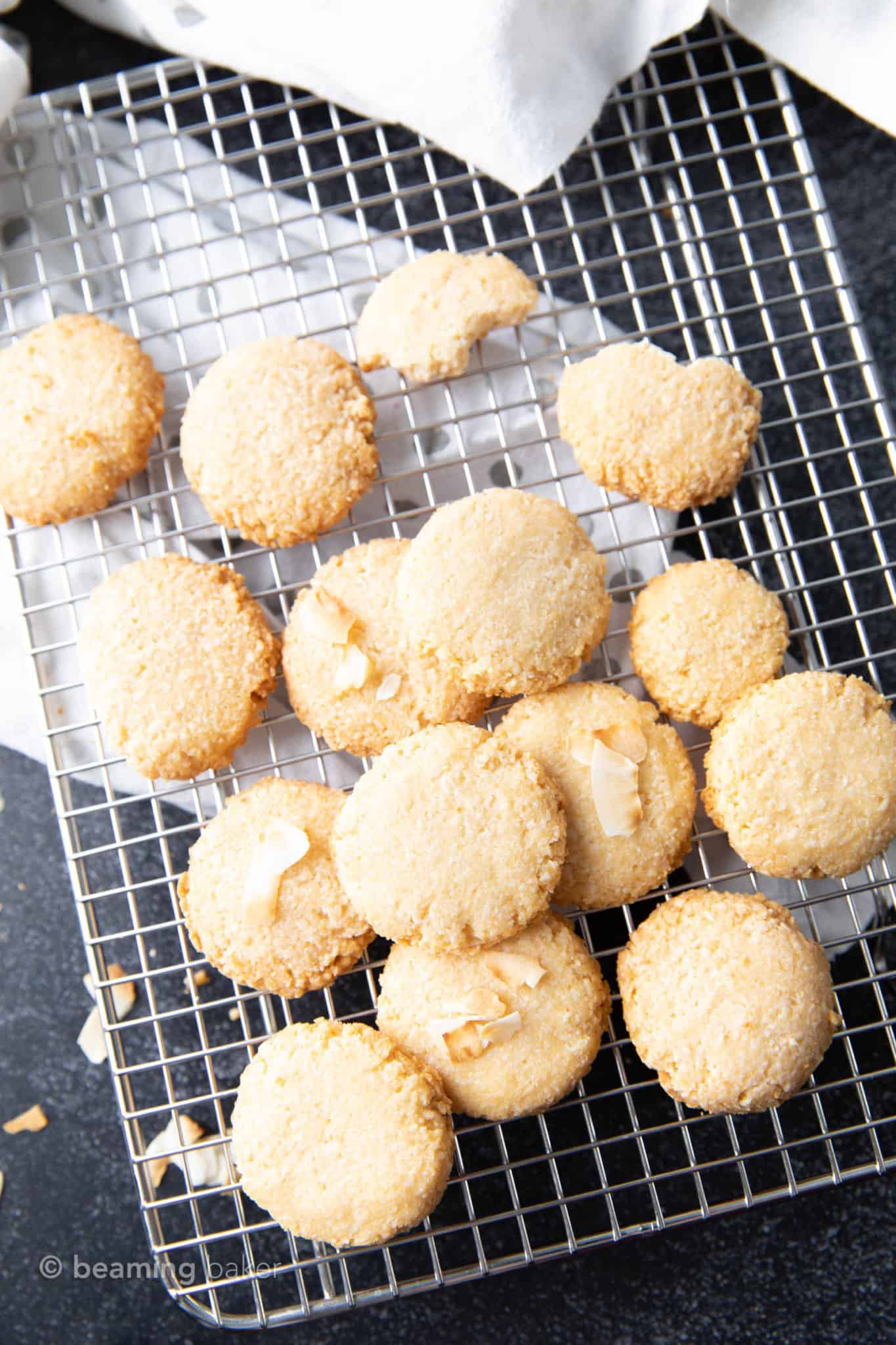 Crunchy Keto Coconut Cookies 4 Ingredient Beaming Baker